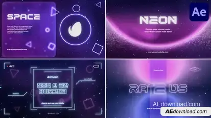 Space Typography for After Effects Titles template preview