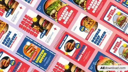 Spake Burger Shop Instagram Reel Product Promo template preview