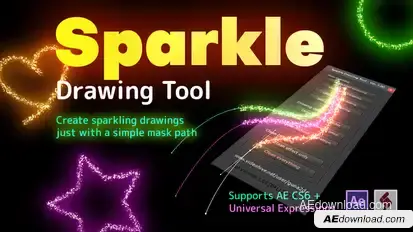 Sparkle Drawing Tool Elements template preview