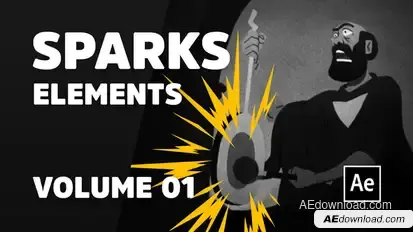 Sparks Elements Volume 01 [Ae] Elements template preview