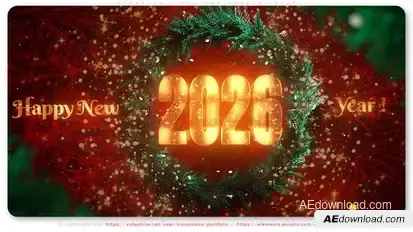 Sparktrail Holiday Wreath Intro Openers template preview