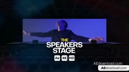 Speaker's Stage Video Displays template preview