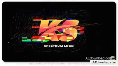 Spectrum Glitch Logo Logo Stings template preview