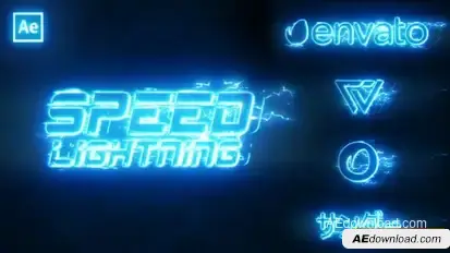 Speed Lightning Intro Logo Logo Stings template preview