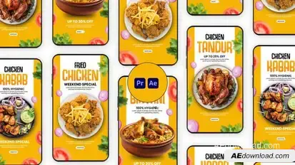 Videohive Spicy Chicken Food Instagram Story Elements template preview