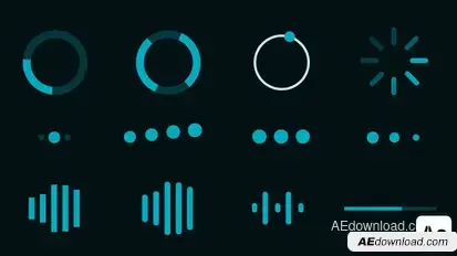 Spinners & Loading Indicators Elements template preview