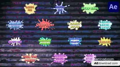 Splat Titles for After Effects Titles template preview