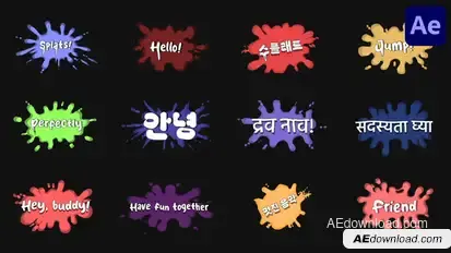 Splats Titles for After Effects Titles template preview
