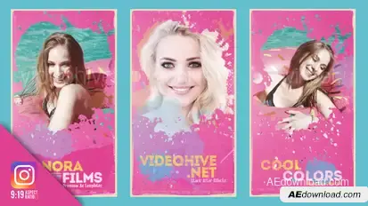 Splatter Instagram version IGTV Openers template preview