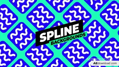 Spline Backgrounds Elements template preview