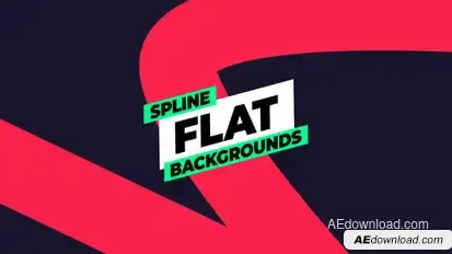 Spline Flat Backgrounds Elements template preview