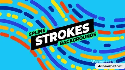 Spline Strokes Backgrounds Elements template preview