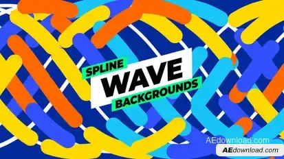 Spline Wave Backgrounds Elements template preview