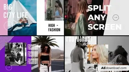 Split Screen Fashion Promo Openers template preview