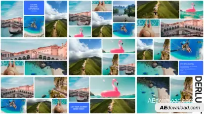 Split Screen Gallery Video Displays template preview