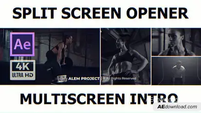 Split Screen Opener - Multiscreen Intro - Promo Video Displays template preview