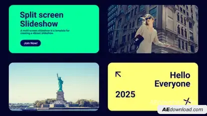 Splitscreen Slideshow Openers template preview