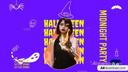 Spooky Doodle Halloween Intro Openers template preview