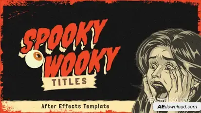 Spooky Wooky Titles Titles template preview