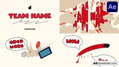 Sport Cartoon Logo for After Effects Logo Stings template preview