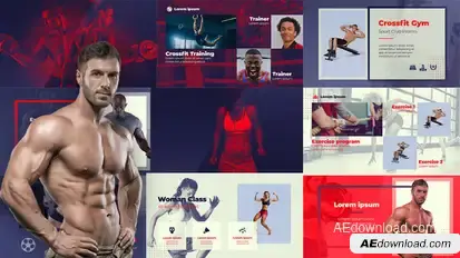 Sport Club - Crossfit Fitness Gym Video Displays template preview