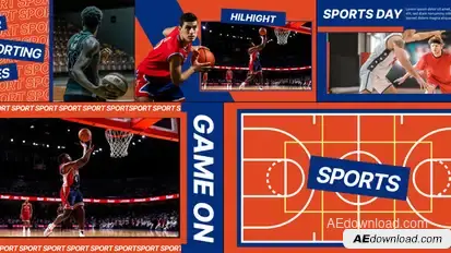 Sport Day After Effects Video Displays template preview