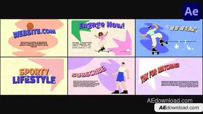 Sport Explainer Slides for After Effects Openers template preview
