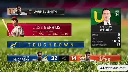 Sport Football Lower Thirds 2 broadcast-packages template preview
