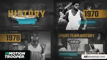Sport History Slideshow Openers template preview