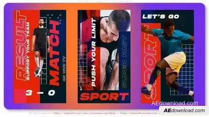Sport Insta Stories Openers template preview