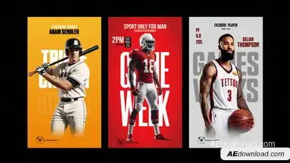 Sport Instagram Reels / Baseball / Hockey / Football Openers template preview