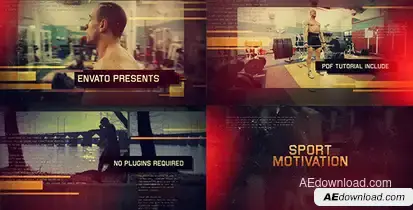 Grunge Sport Motivation Promo Video Displays template preview