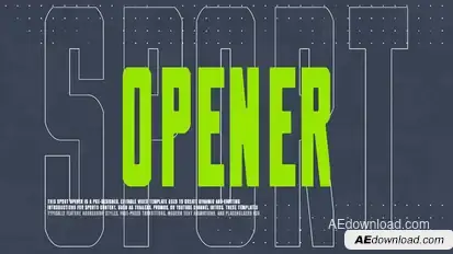 Sport Opener Openers template preview