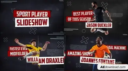 Sport Player Slideshow Openers template preview