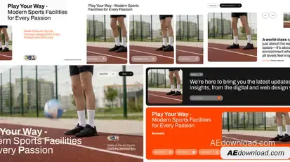 Sport Promo After Effects Video Displays template preview