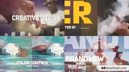 Videohive Sport Reel Video Displays template preview