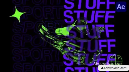 Sport Stuff Typography Intro Openers template preview