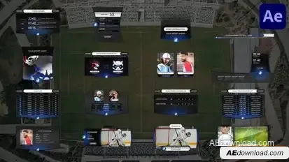 Sport Tables and Elements for After Effects Openers template preview