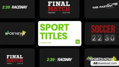 Sport Titles for After Effects Titles template preview