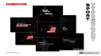 Sport Typography | After Effects Titles template preview