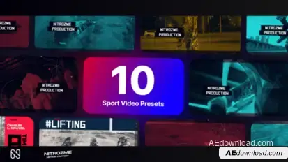Sport Typography Vol. 01 Titles template preview