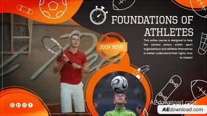 Sports Academy Slideshow Video Displays template preview