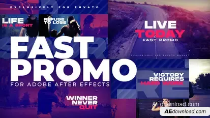 Sports Action Promo Video Displays template preview