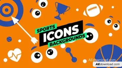 Sports Icons Backgrounds Elements template preview