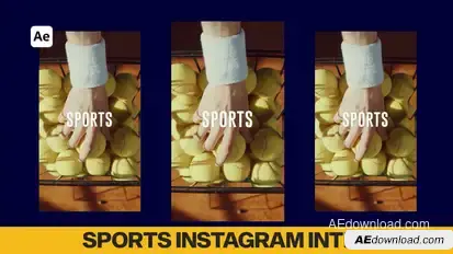 Sports Instagram Intro Video Displays template preview