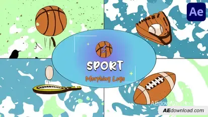 Sports Morphing Logo for After Effects Logo Stings template preview