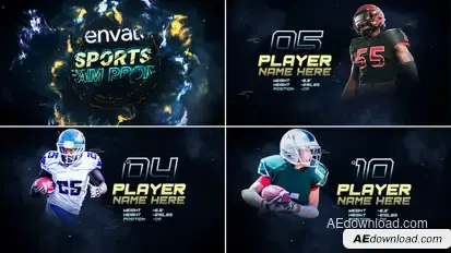 Sports Player Introducing // Personal Highlight // Player Profile broadcast-packages template preview