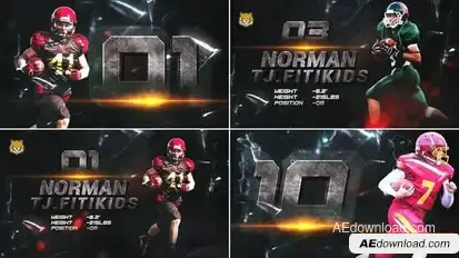 Sports Player Introducing // Powerful Sport Team Intro // Player Profile Openers template preview
