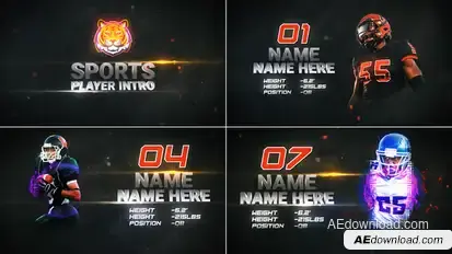 Sports Player Profile //  Sports Team Intro broadcast-packages template preview