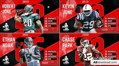 Sports Player Profile // Team Intro // Sports Player Introduction broadcast-packages template preview